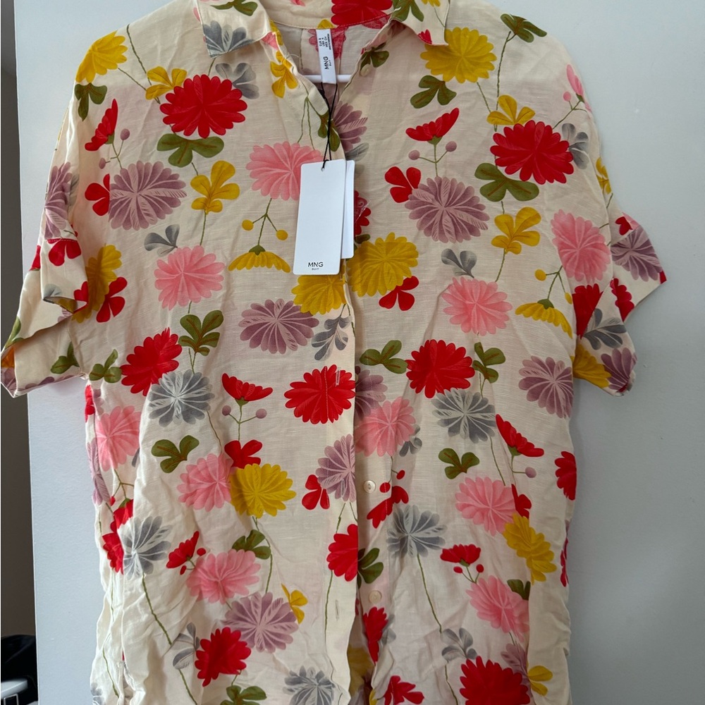 Mango Floral Multicolor Blouse